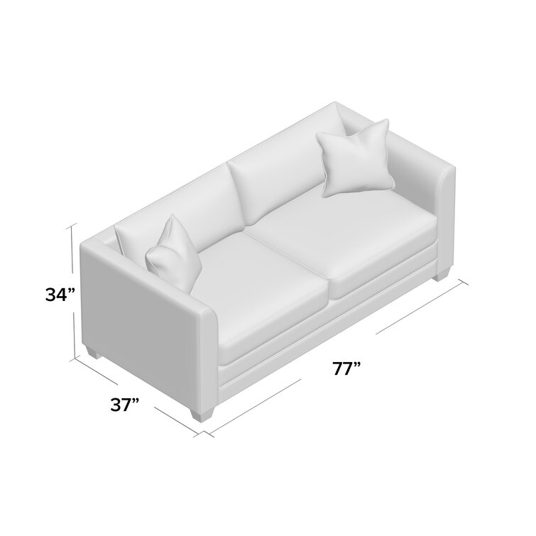 Lourenco 77'' Square Arm Sofa Bed with Reversible Cushions - Image 1