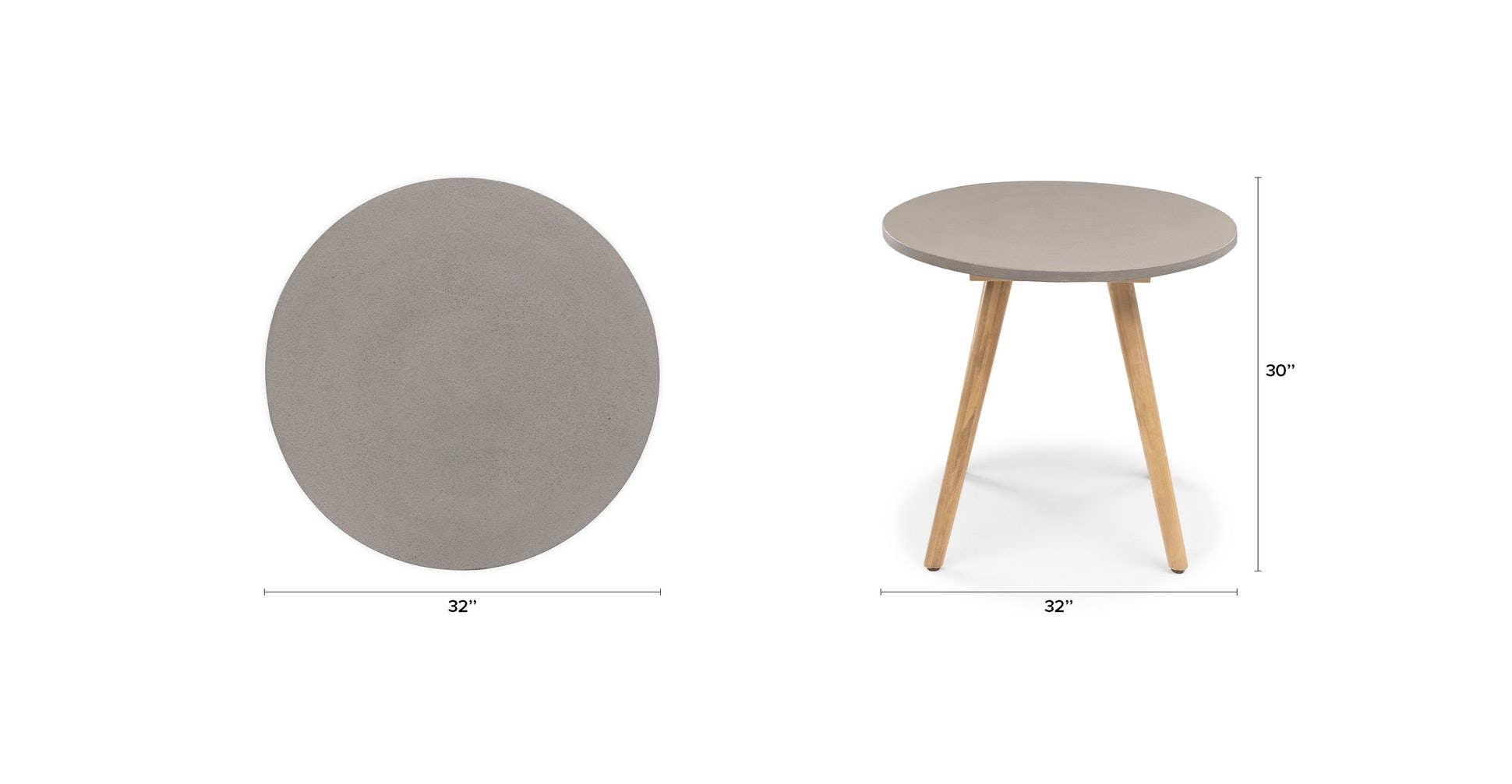 Atra Concrete Round Cafe Table - Image 4