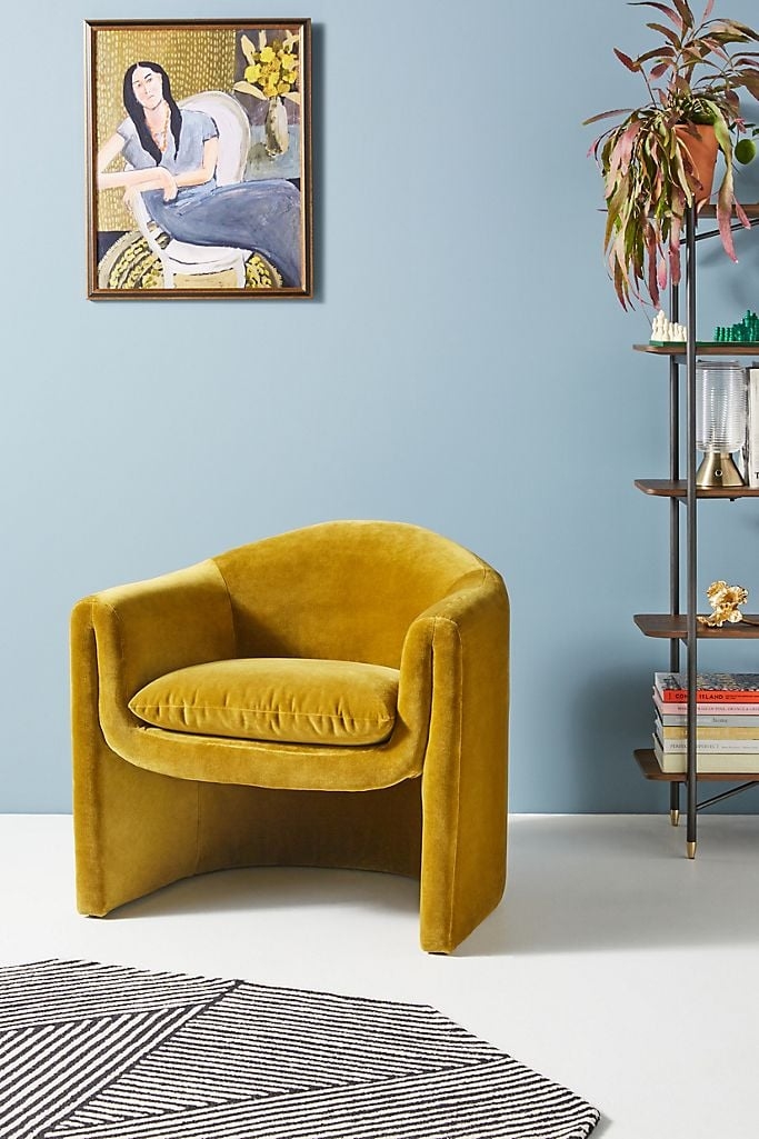 Velvet Sculptural Chair - Image 0