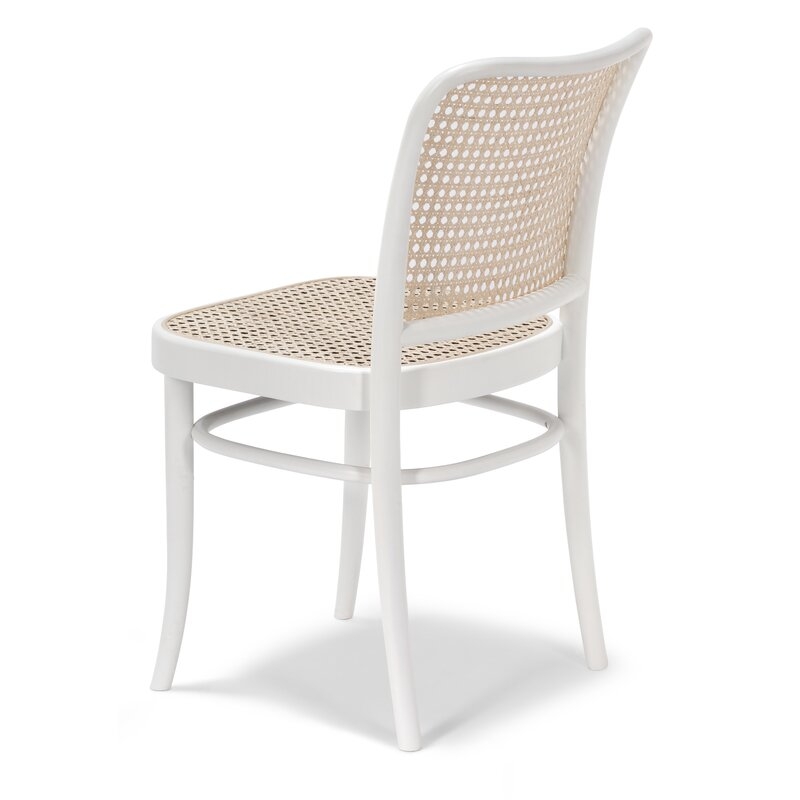 Delozier Solid Wood Side Chair in Natural (Set of 2) / White - Image 3