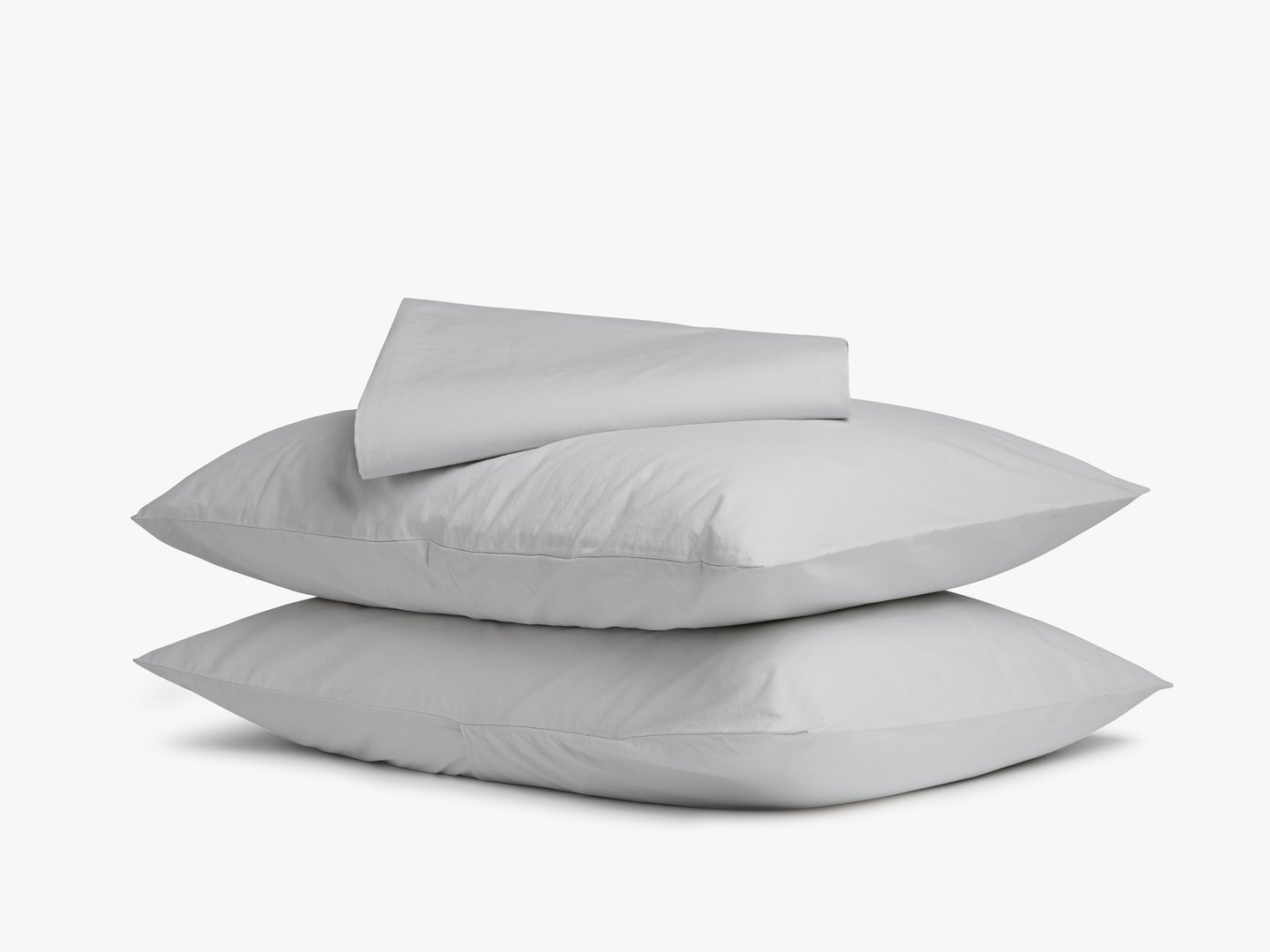 Percale Sheet Set - King WITH top sheet, LIGHT GRAY - Image 0