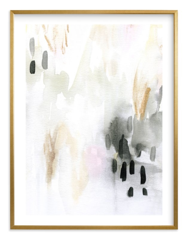 ever softly framed art print- Size 40" X 54"- Gilded Wood Frame- Charcoal- Standard Plexi & Materials- White Border - Image 0