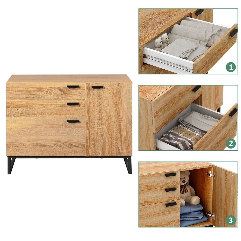 Cuomhouse Wood 3 Drawer Accent Chest - Image 2