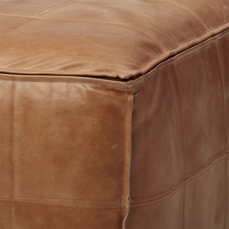 leather ottoman-pouf - 36X36 - NO LONGER AVAILABLE - Image 5