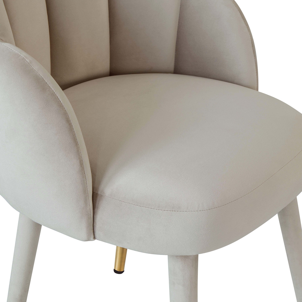 Gardenia Light Grey Velvet Dining Chair - Image 3