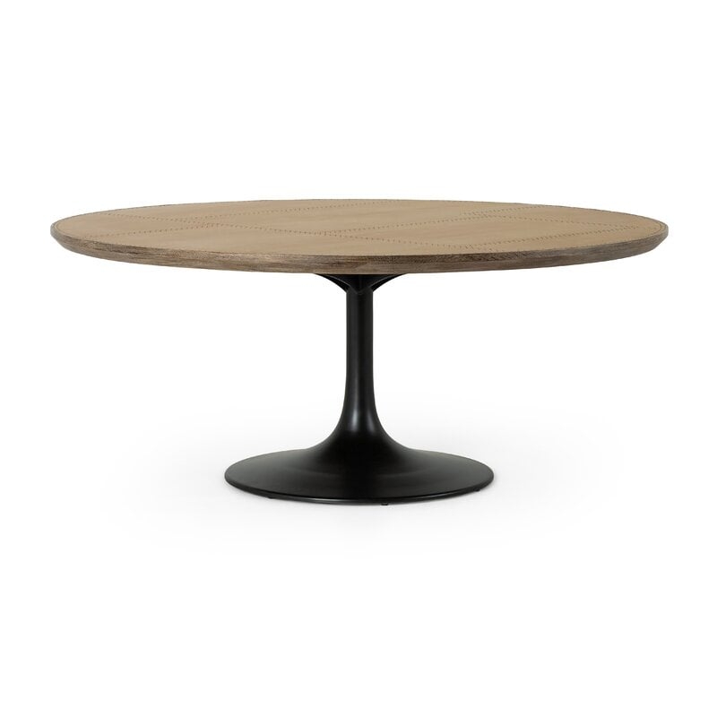 Four Hands Powell 70.75"" Pedestal Dining Table - Image 0