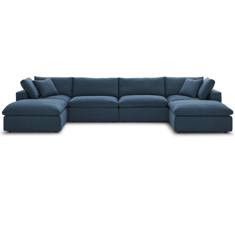 Baum 158" Wide Symmetrical Modular Corner Sectional with Ottoman (Back in stock 8/10) - Image 0