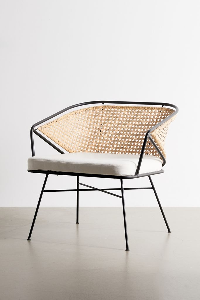 Carole Rattan And Metal Chair - Image 0