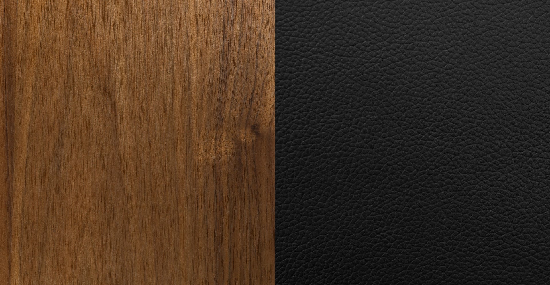 Sede Black Leather Walnut Counter Stool- set of 2 - Image 4