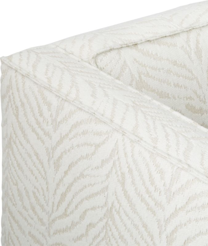 Club Tigre Luxe White Chair, Pinstripe Charcoal - Image 6