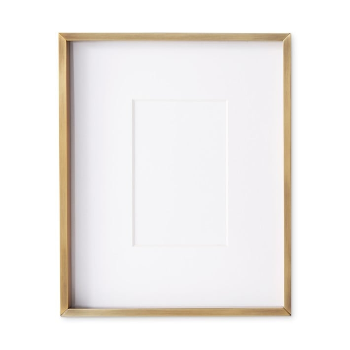 Polished Nickel Gallery Frames with Antique Brass, 4" X 6" - Image 0