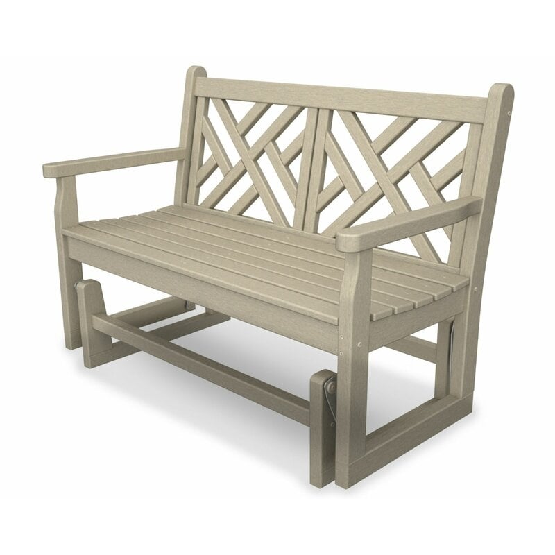 POLYWOOD® Chippendale Glider Bench in Sand - Image 0