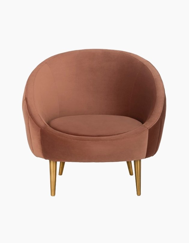 Razia Channel Tufted Tub Chair, Rose - Image 0