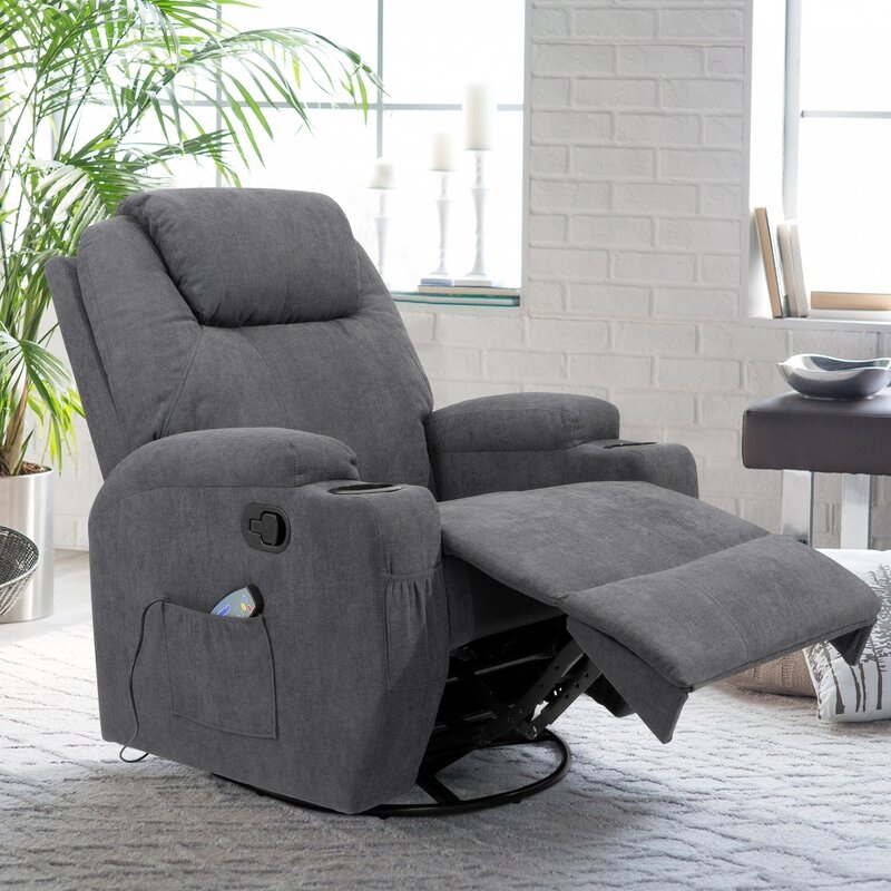 Swivel Rocker Reclining Heated Full Body Massage Chair - Image 0