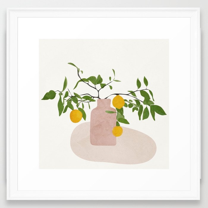 Lemon Branches Framed Art Print - Image 0