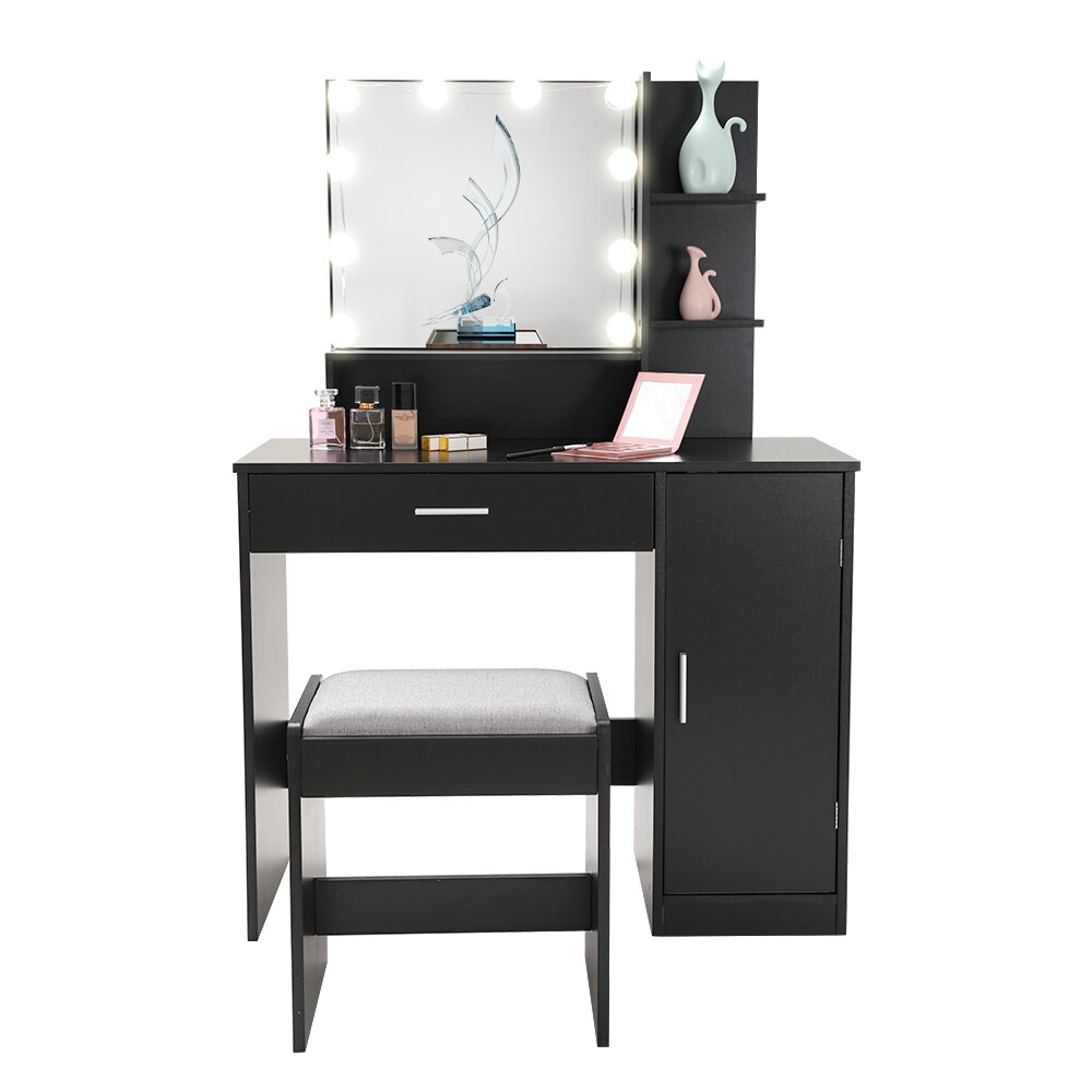 Dasher Vanity Set with Stool and Mirror - Image 0
