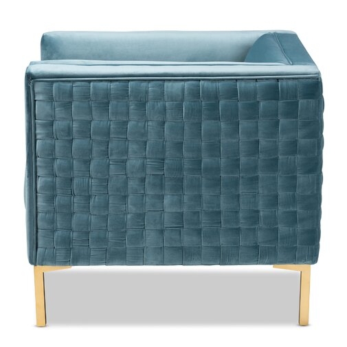 Whiteman Glam and Luxe Velvet Fabric Upholstered Armchair - Image 7