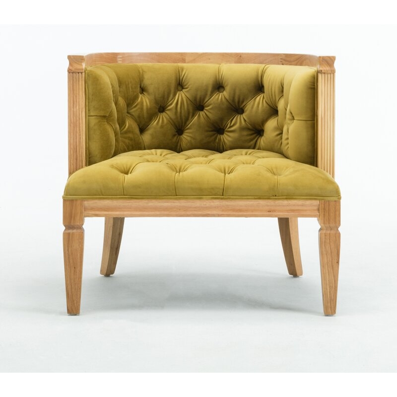 Natural Citron Gold Williamson Barrel Chair - Image 2