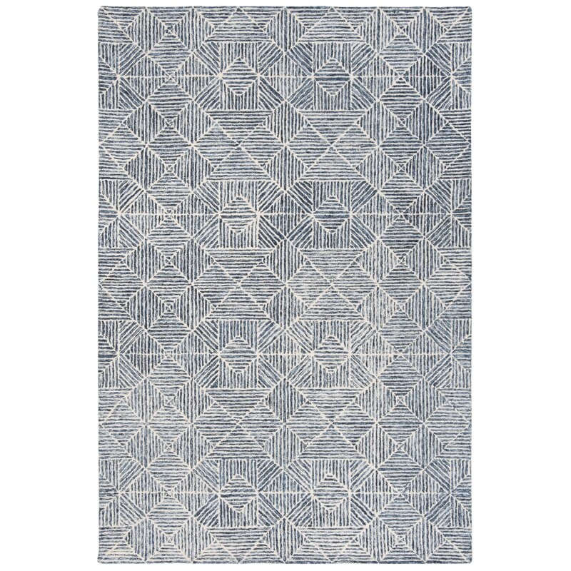 Rectangle 8' x 10' Gaither Hand-Tufted Wool Light Blue/Gray Area Rug - Image 0