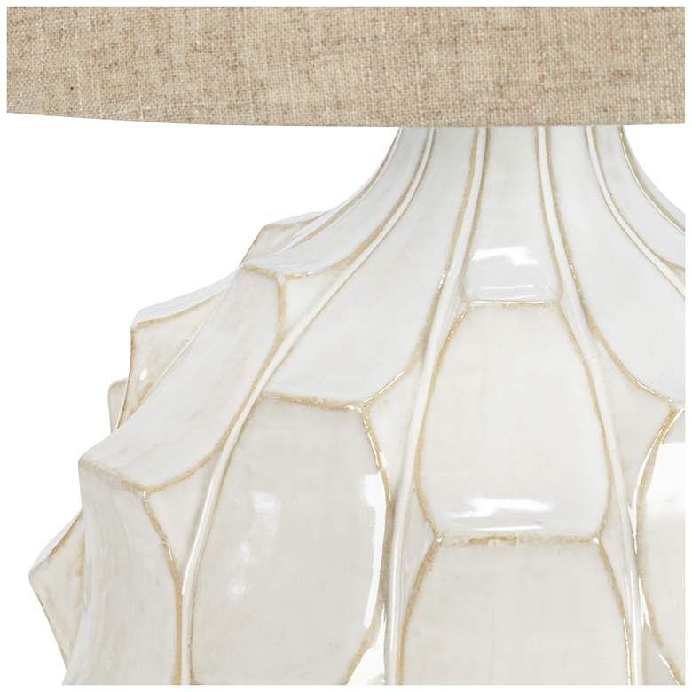 Possini Euro Cosgrove 26 1/2" White Ceramic Modern Table Lamp - Image 2