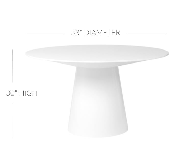 Warner Round Pedestal Dining Table, American Walnut, 53" D - Image 1
