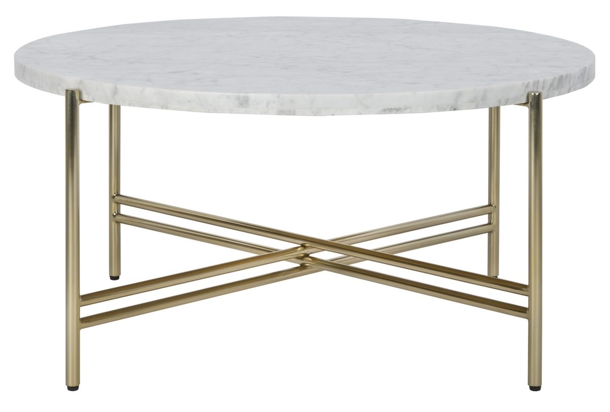 Cassie Cocktail Table - White Marble/Brass - Arlo Home - Image 0