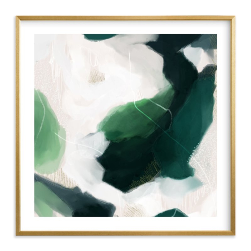 Oja Wall Art - 44" x 44" - Gilded Wood Frame - Image 0