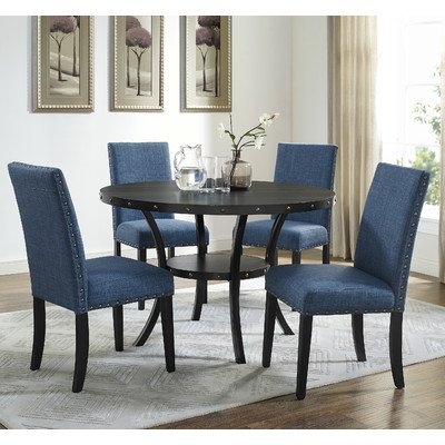 Haysi Fabric Side Chairs (set of 2) - Blue - Image 0