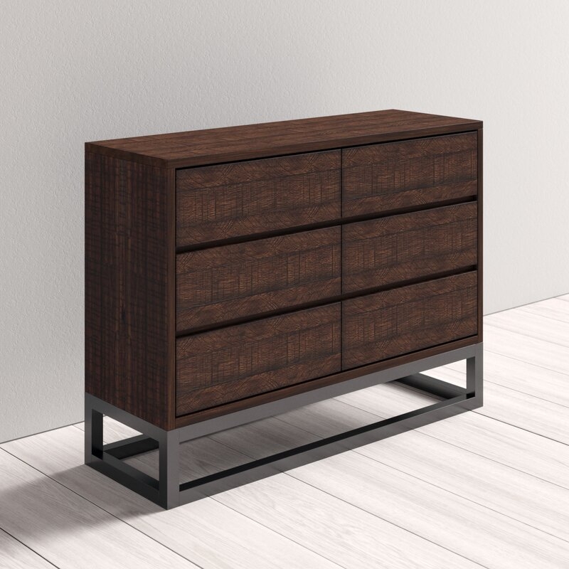 Natural Peabody 6 Drawer Double Dresser - Image 1