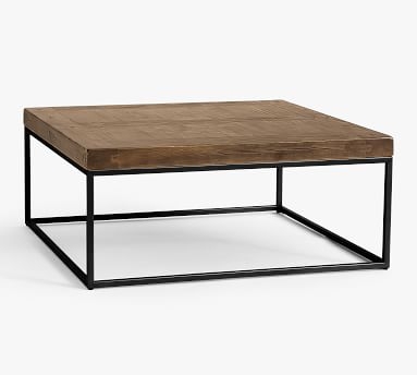 Malcolm Square Coffee Table, Glazed Pine - Image 1