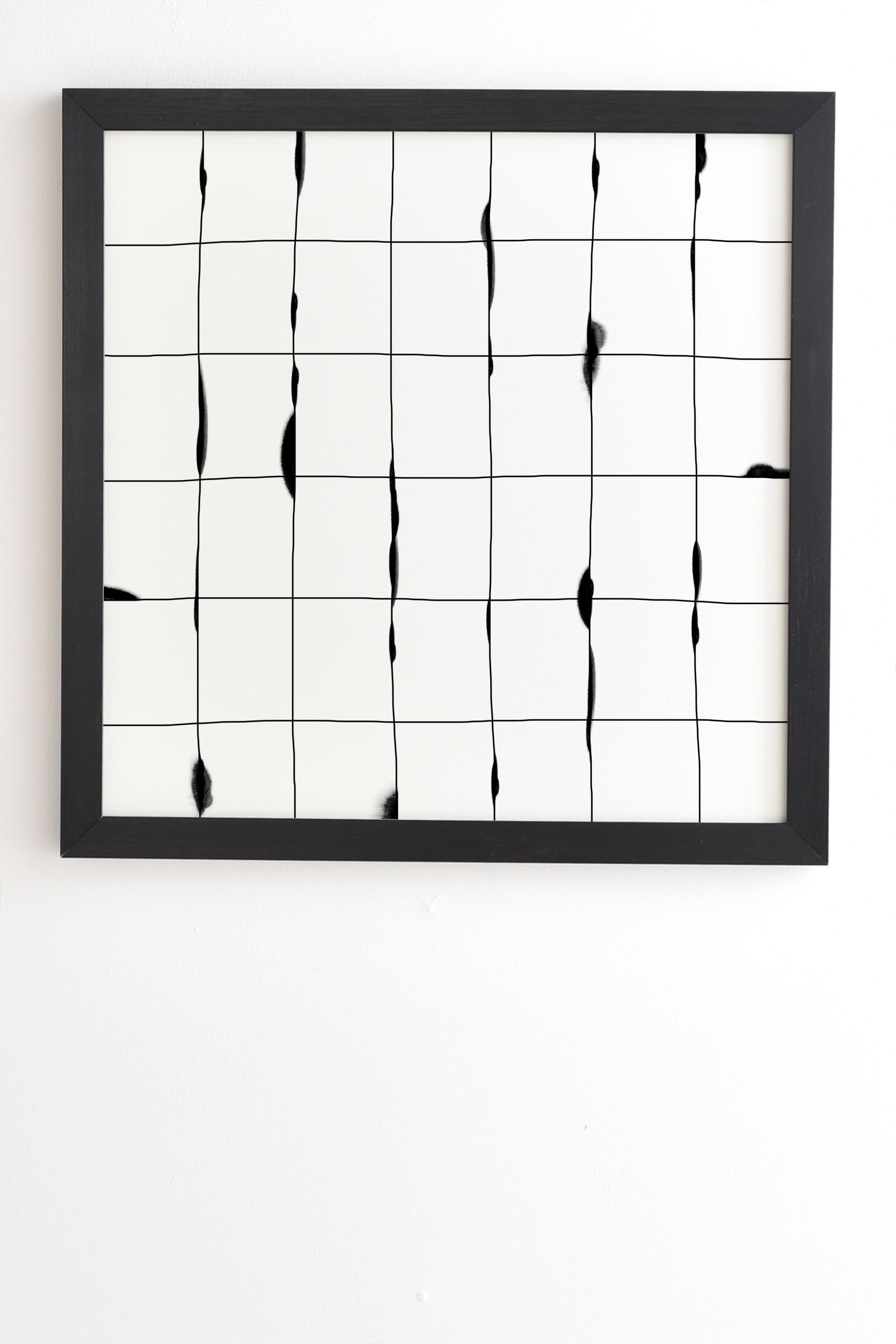 Iveta Abolina Between the Lines White White Framed Wall Art - 30" x 30" - Image 1