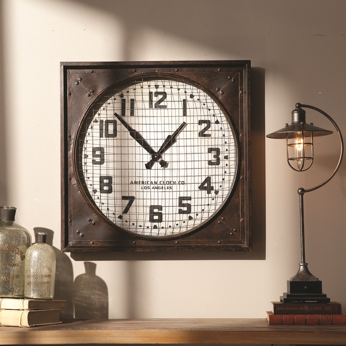 WAREHOUSE WALL CLOCK WITH GRILL - Image 2