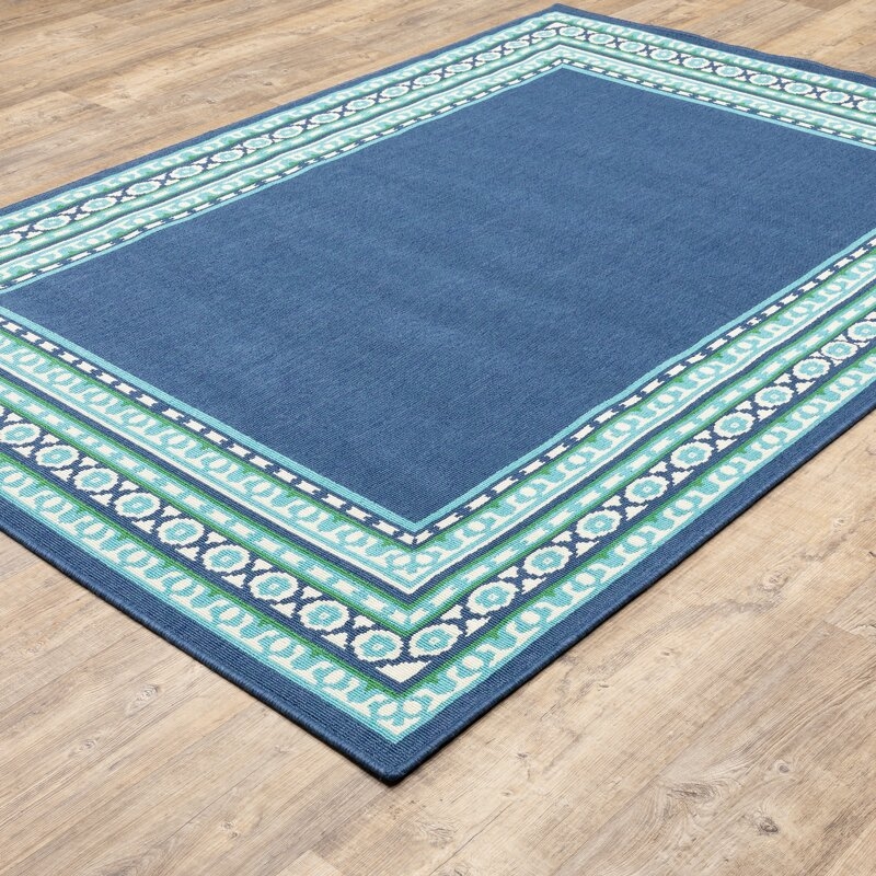 Mcbeth Navy/Green Indoor / Outdoor Area Rug - Image 0