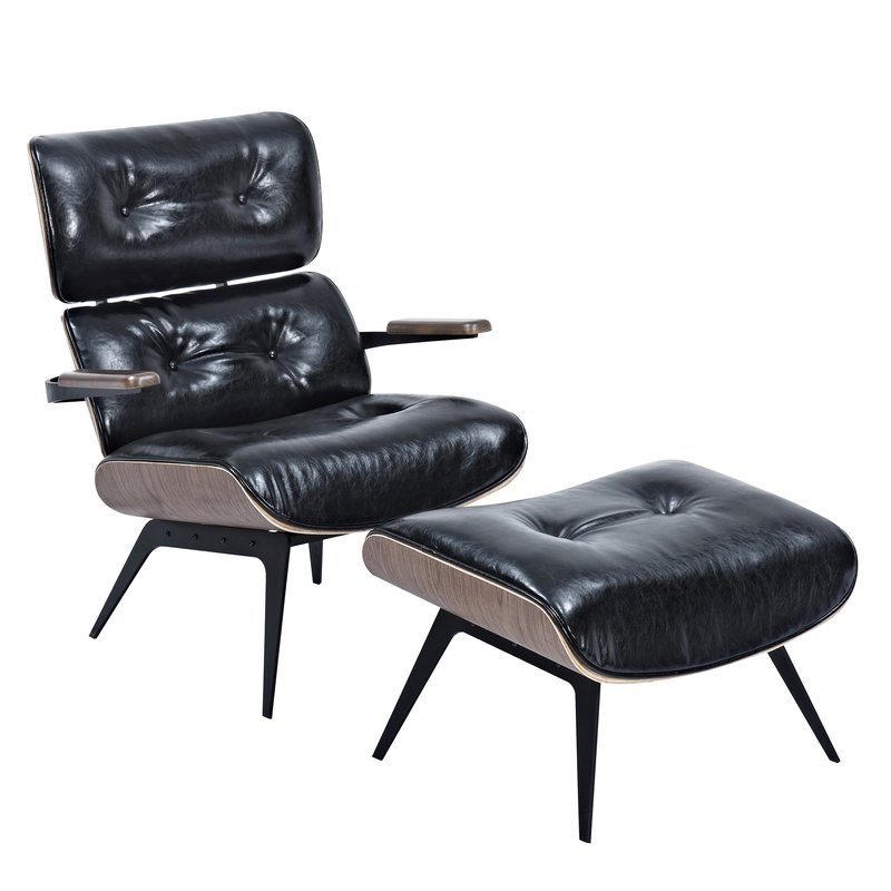 Eama Lounge Chair with Ottoman - Image 0
