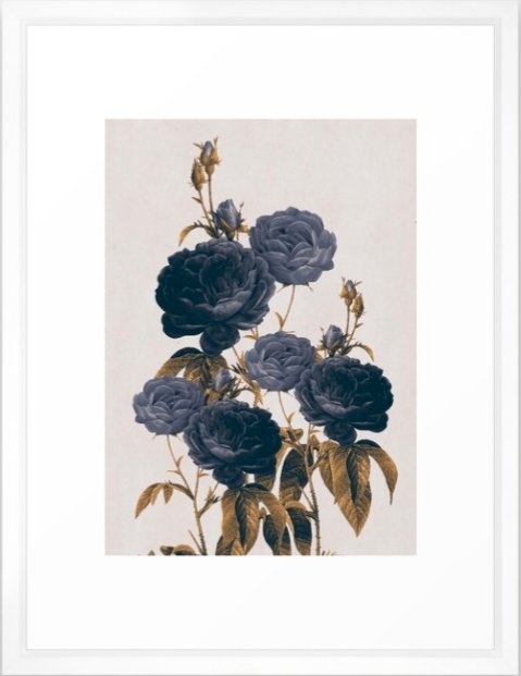 blue flowers Framed Art Print - Image 0