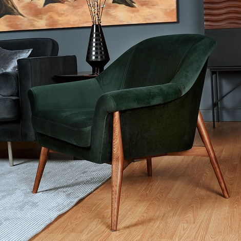 TAITUM ACCENT CHAIR, EMERALD GREEN - Image 0