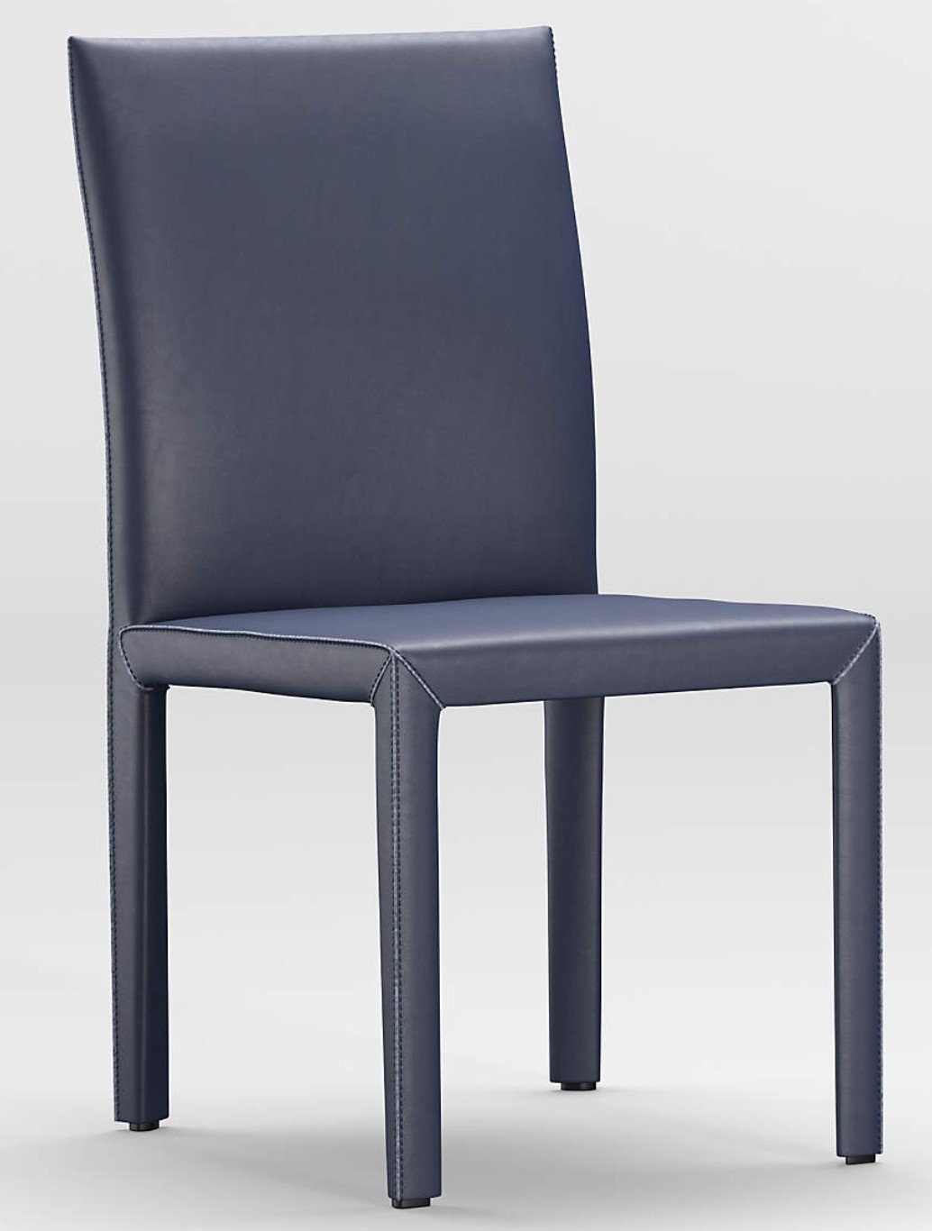 Folio Deep Blue Top-Grain Leather Dining Chair - Image 0