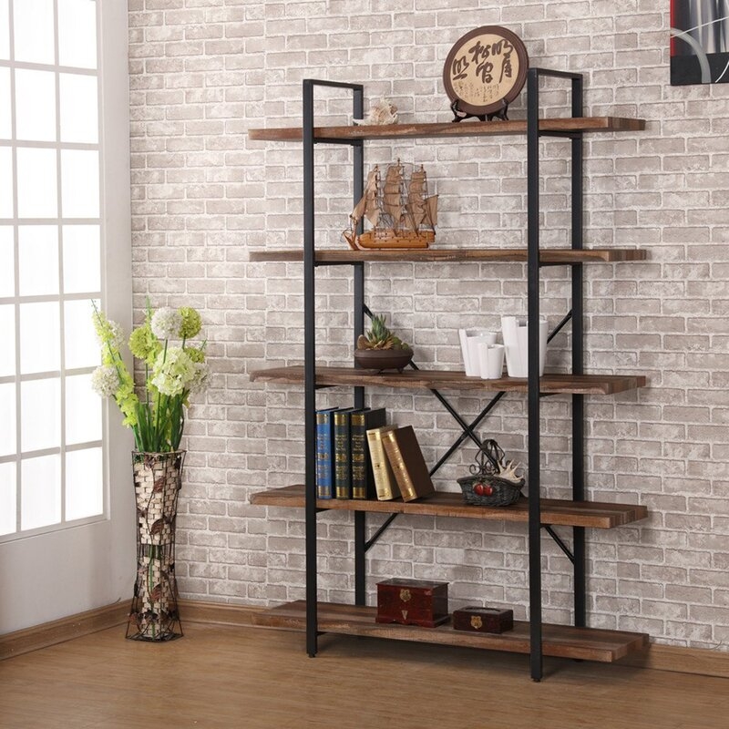 Theobald Industrial Etagere Bookcase - Image 2