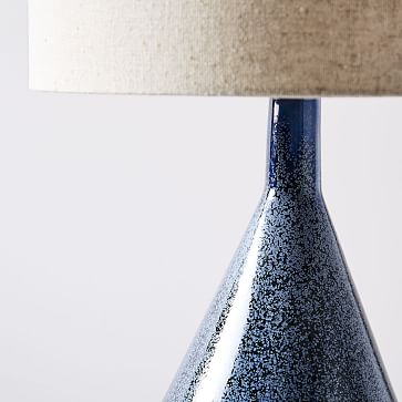 Asymmetry Ceramic Table Lamp, Large, Speckled Moss - Image 1