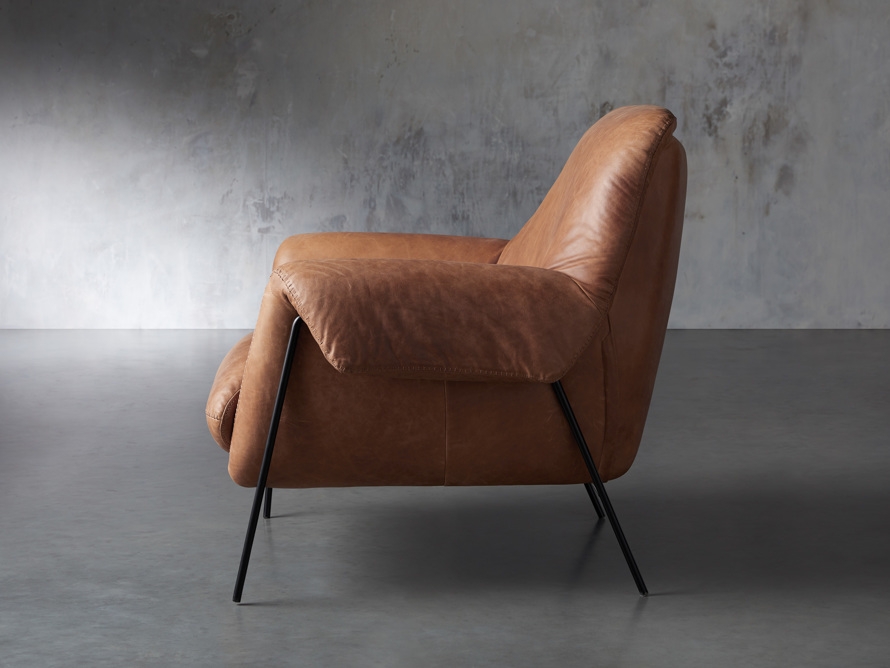 Engles Leather Chair in Brown  Saddlebag Coin - Image 2