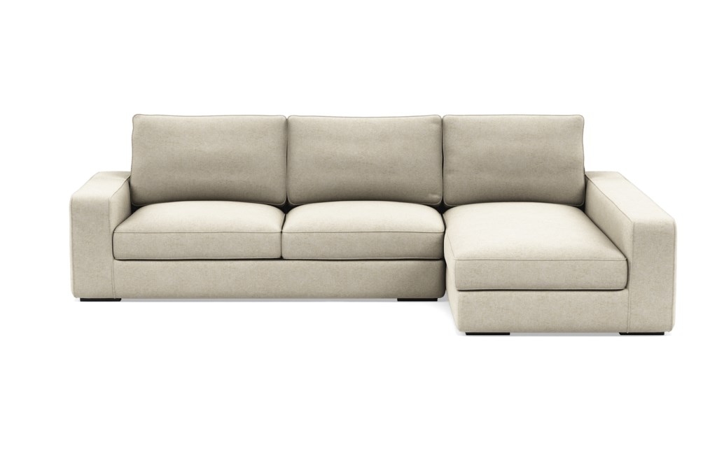 AINSLEY Sectional Sofa with Right Chaise - Flax - Image 0