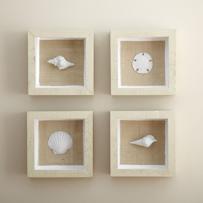 4 Piece Seashell Wall Décor Set - Image 0