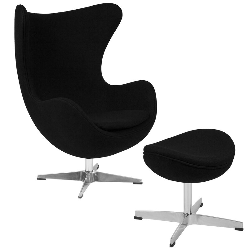 Brennen Swivel Lounge Chair and Ottoman - Image 0