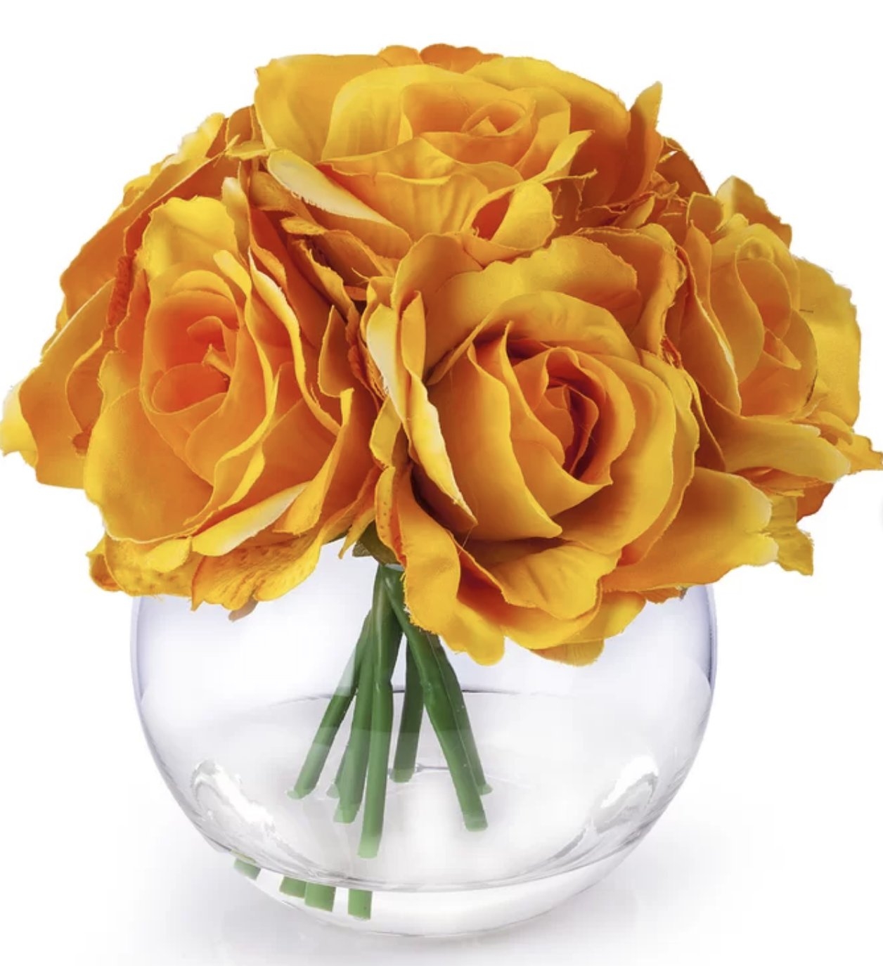 7 Heads Large Rose Floral Arrangement in Vase - Image 0