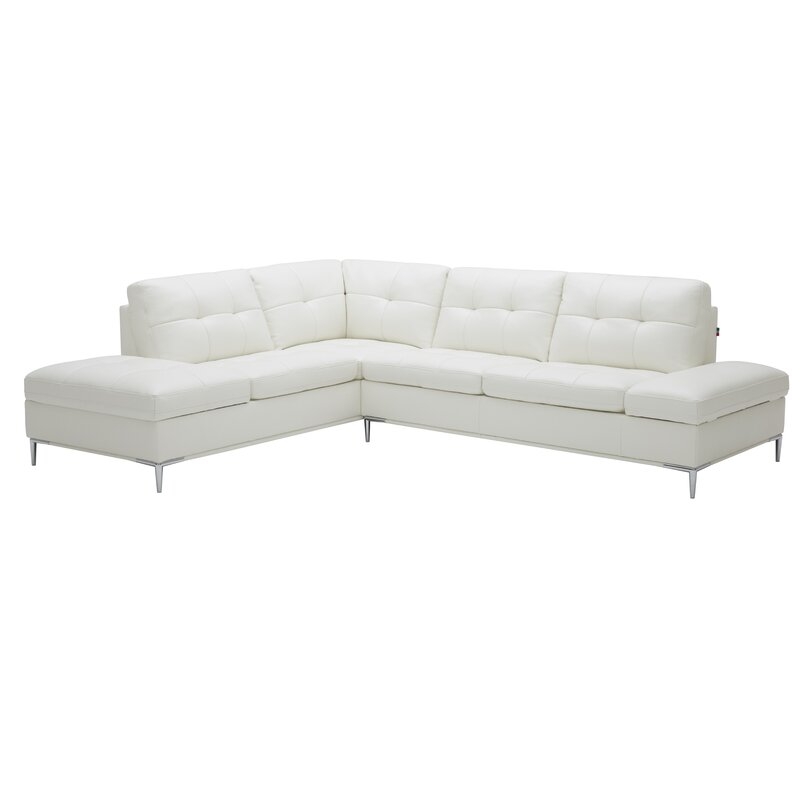 Mercier Leather Sectional- White - Left Hand Facing - Image 2
