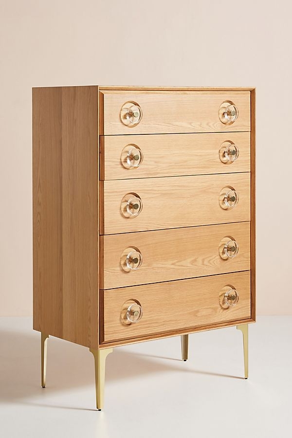 Carraway Five-Drawer Oak Dresser - Image 1