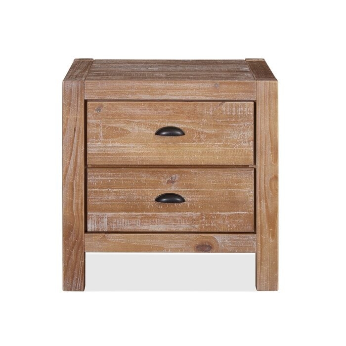 Montauk 2 Drawer Solid Wood Nightstand - Image 0