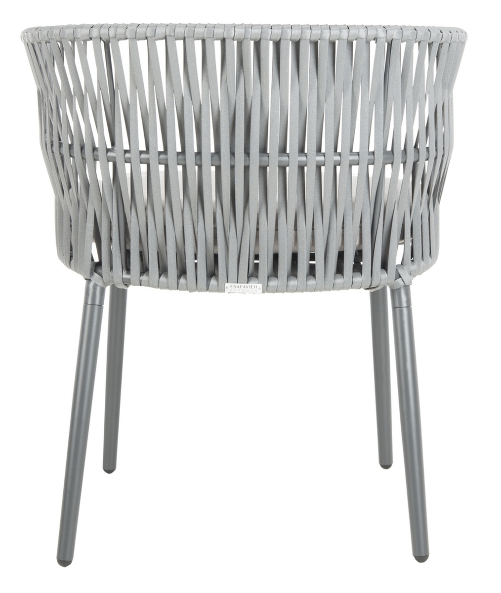 Kiyan Rope Chair - Grey/Grey Cushion - Safavieh - Image 5