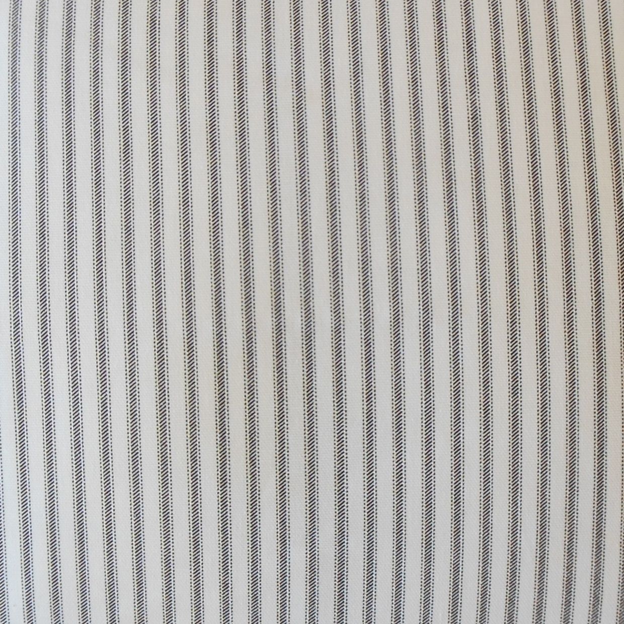 Ticking Stripe Pillow, Navy, 18" x 18" - Image 1