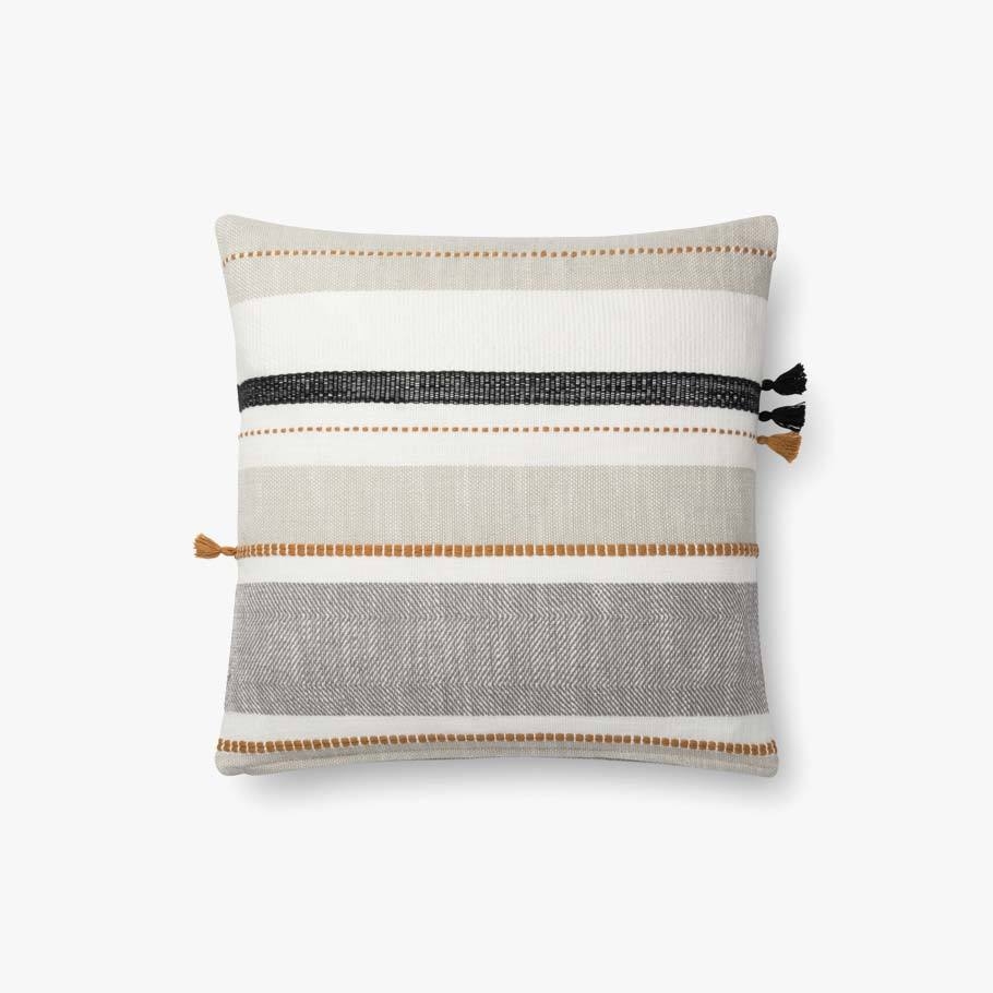 Magnolia Home by Joanna Gaines PILLOWS P1114 MULTI / GREY 18" x 18" Cover w/Down - Image 0